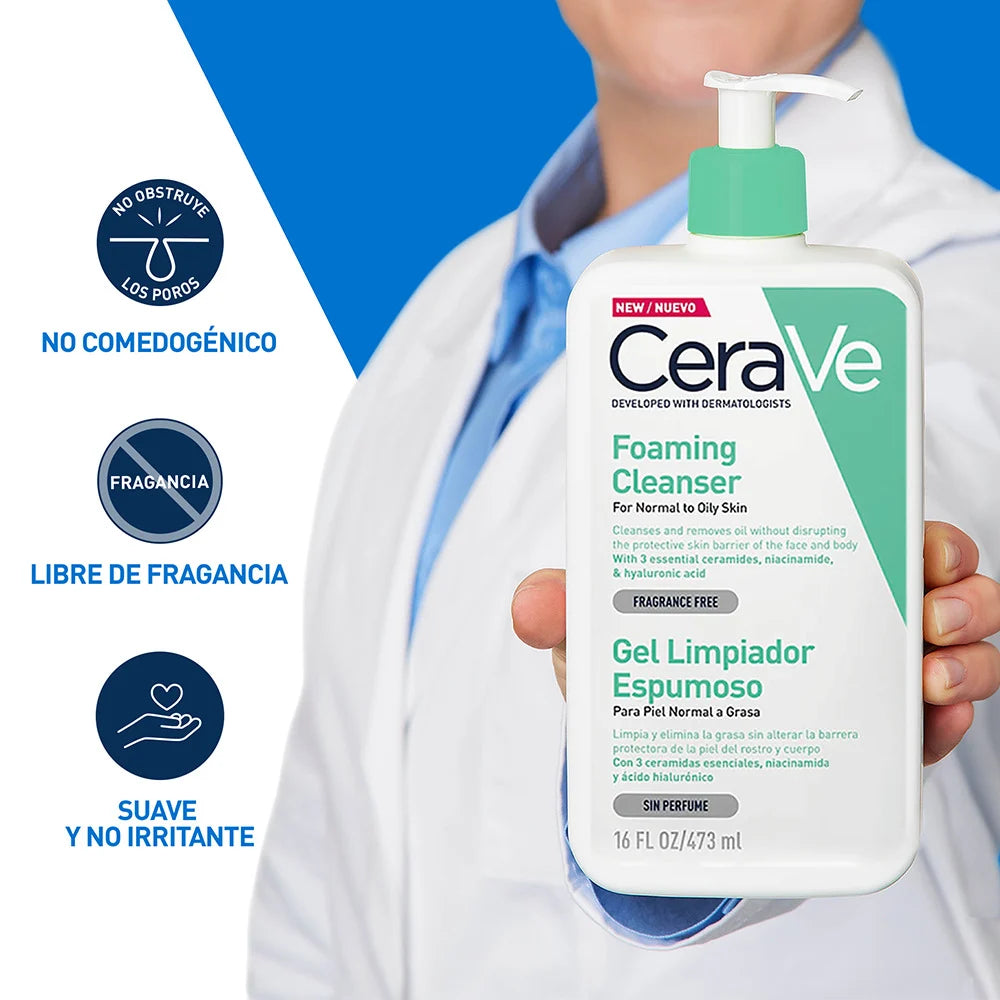 Gel Limpiador Espumoso Para Piel Normal A Grasa Frasco X 473mL